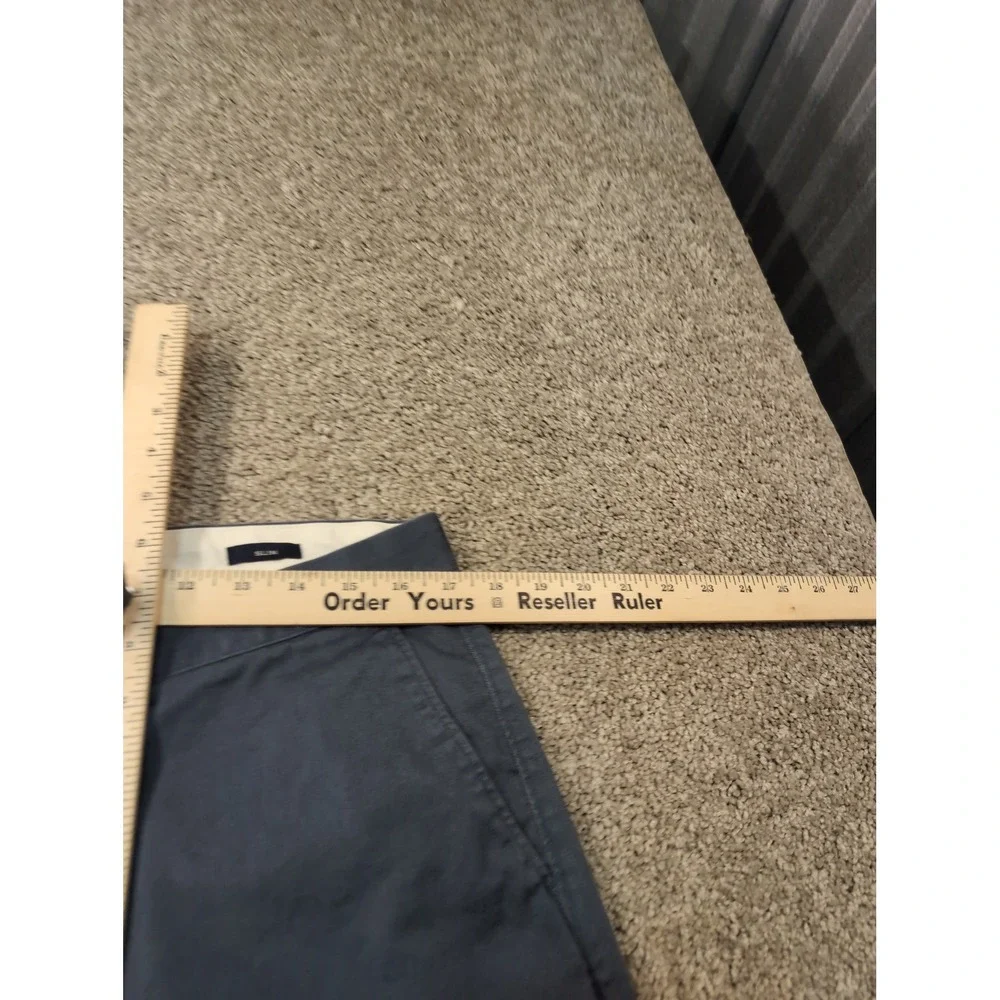 J.Crew Flex Slim Chino Pants Mens 34x30 Blue‎ Grey Stretch Cotton Trousers